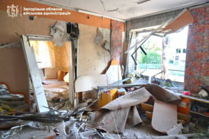 Наслідки обстрілу дитячого садку в Запоріжжі 30.06