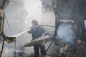 Ліквідація пожежі на підприємстві в Харкові, ДСНС