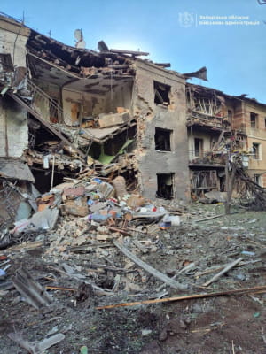 Наслідки удару по Запоріжжю