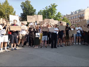 Акція протесту проти відставки Федорова