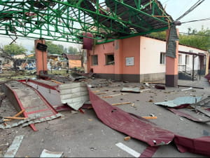 удар ворога по по території підприємства "Київмедспецтранс"