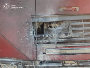пошкоджена пожежна техніка внаслідок обстрілу рф