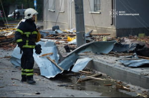 Наслідки аткаки на Головне управління Національної поліції в Житомирській області