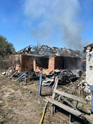 Наслідки удару двома ФАБ-250 по Билбасівці