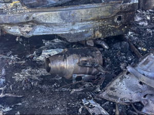 Наслідки атаки на АЗС у Києві 