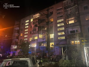 Наслідки обстрілу Запоріжжя