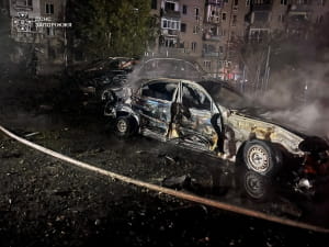 Наслідки обстрілу Запоріжжя