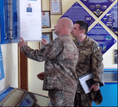 Візит до українських десантників відбувся з метою уточнення потреб підрозділів Високомобільних десантних військ щодо підготовки та подальшого планування спільних заходів двостороннього військового співробітництва. Представники Збройних сил Сполучених Штатів Америки оглянули умови та побут військовослужбовців, відвідали об’єкти навчально-матеріальної бази, парк бойових машин, а також взяли участь у заняттях з бойової підготовки.