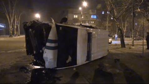 У Запоріжжі перекинулося інкасаторське авто