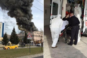 Через вибух на турецькій текстильній фабриці стався витік отруйної речовини – фото та відео
