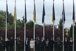 З нагоди Дня Європи під Адміністрацією Президента замайорів прапор ЄС