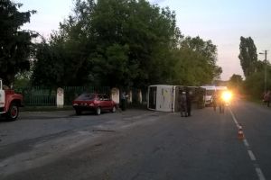 На Черкащині перекинувся рейсовий автобус, п'ятьох пасажирів госпіталізували