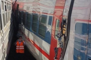 У Москві на вокзалі зіткнулись потяг "Стриж" та електричка: що відомо