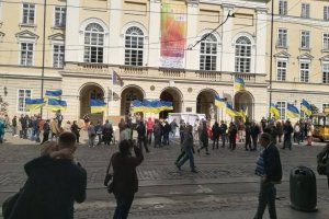 У Києві зібрали акцію проти повернення Саакашвілі в Україну
