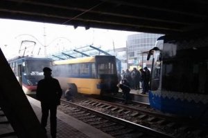У Києві на Борщагівці загорівся швидкісний трамвай