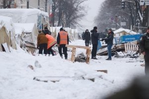 У МВС прокоментували демонтаж наметового містечка під ВР