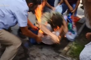 Активіст підпалив себе в окупованому Криму – відео 