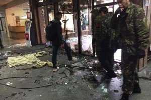 Невідомі в масках вчинили погром у столичному готелі "Турист"