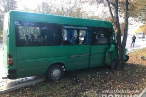 У Кривому Розі маршрутка з пасажирами врізалася в дерево: є потерпілі