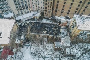 Пожежа на Хрещатику: що лишилося від історичної будівлі – відео з дрона