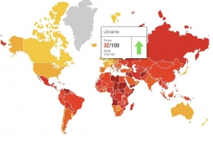 Україна піднялась на 10 позицій в рейтингу сприйняття корупції Transparency International