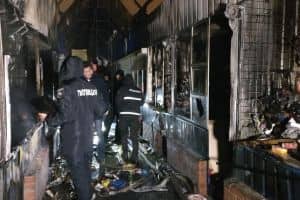 На одному зі столичних ринків гасили пожежу