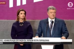 Пресс-конференция Президента Украины Петра Порошенко в пресс-центре избирательного штаба – трансляция