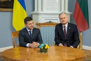 Зустріч президента України та президента Литви із представниками ЗМІ