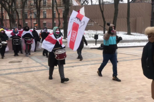 Марш під такт барабанів: у Києві акція до Дня солідарності з Білоруссю