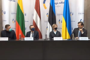 Міністри закордонних справ Естонії, Литви та Латвії відвідують Україну