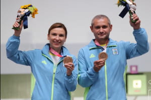 Церемонія нагородження українських стрільців на Олімпійських іграх у Токіо – фотогалерея 