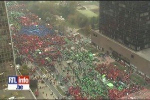 У Брюсселі пройшов стотисячний мітинг проти заходів економії
