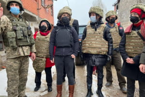 Очільниця МЗС Німеччини відвідала Широкине та поспілкувалася з українськими військовими
