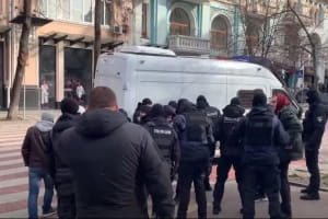 Планували бунти у в'язницях: біля Мін'юсту поліцейські розігнали проплачений Росією мітинг