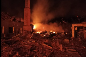московські окупанти обстріляли адмінбудівлі на Житомирщині, є потерпілі