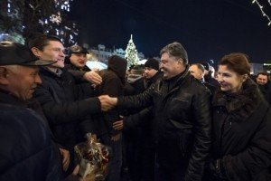 Порошенко із дружиною відвідали головну ялинку України