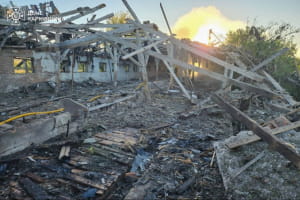 російські окупанти завдали масованої комбінованої атаки по населених пунктах Харківщини