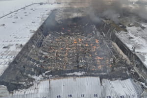 Пожар тушили более 8 суток: стали известны масштабы пожара на складе Roshen (фото)