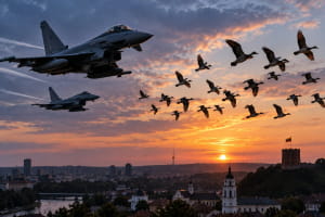 В Литве из-за стаи птиц объявляли воздушную тревогу: в небо были подняты истребители НАТО