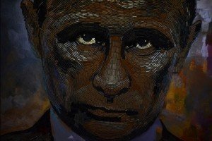 "Обличчя війни": художниця створила портрет Путіна з гільз, зібраних на Донбасі