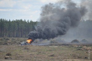У Міноборони Росії назвали причину аварії гелікоптера Мі-28Н, що впав під час авіашоу