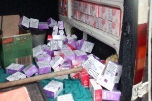 З окупованої території намагалися провезти майже 9 тисяч пачок цигарок