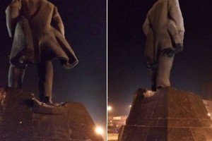 Вночі в Донецьку намагалися підірвати пам'ятник Леніну