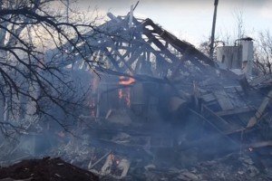 Оприлюднене відео наслідків сьогоднішнього обстрілу Зайцевого з важкої артилерії