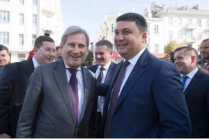 Гройсман та єврокомісар Ган прибули до Вінниці 