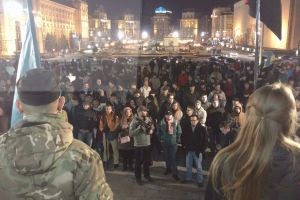 На Майдані у Києві організували акцію протесту через затримання учасників торговельної блокади Донбасу