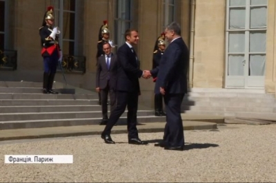 Петро Порошенко та Еммануель Макрон