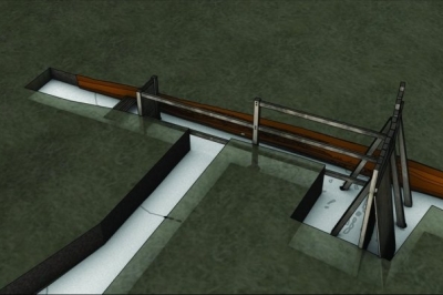 план фортеці вікінгів у Данії, спорудженої у Х столітті