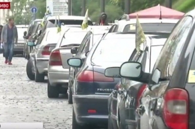 Київ, акція протесту автомобілістів з іноземними номерами
