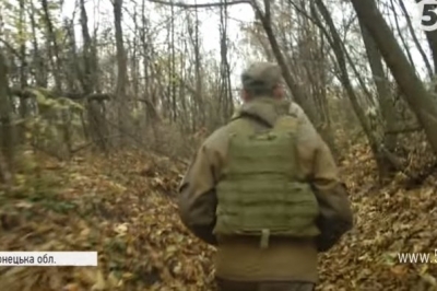 Боєць АТО, осінь, позиція біля ДАП
